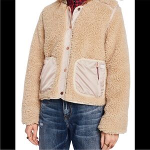 Scotch & Soda Tan Teddy Jacket Plush Relaxed Fit